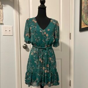Floral Green Dress
